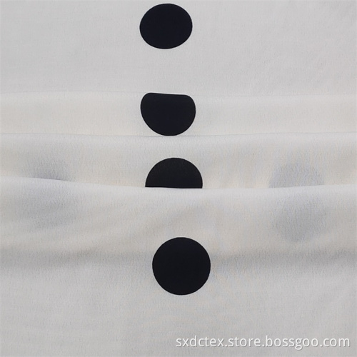 Cheap Viscose Rayon Morocain Crepe Dot Printed Fabrics